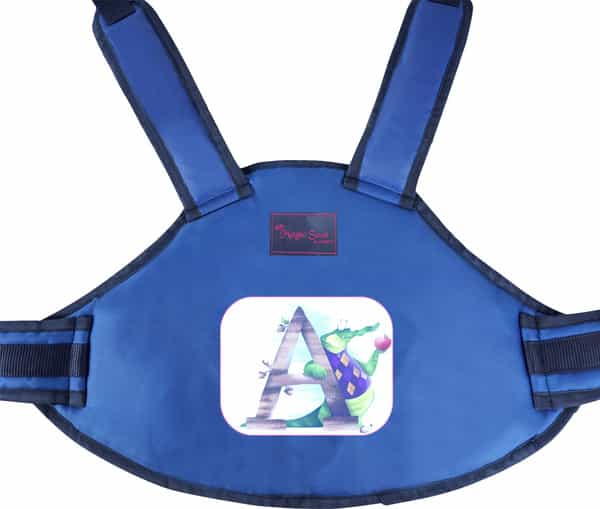 Magic Seat- 2 Wheelerkids Safety Seat Belt For 2 Wheelers (Blue-Alphabet A)