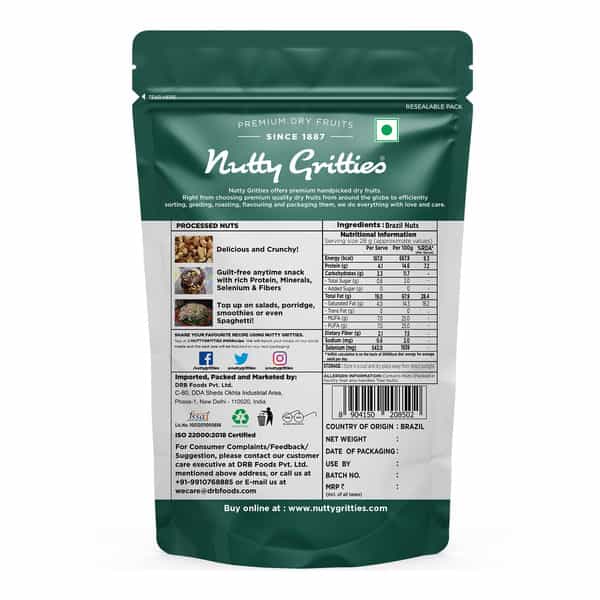 Nutty Gritties Brazil Nuts - 150G