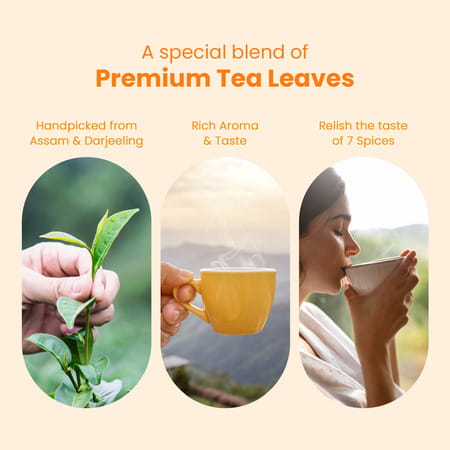 Auric Kadak Moringa Masala Tea - Black Tea From Assam & Darjeeling - 500g