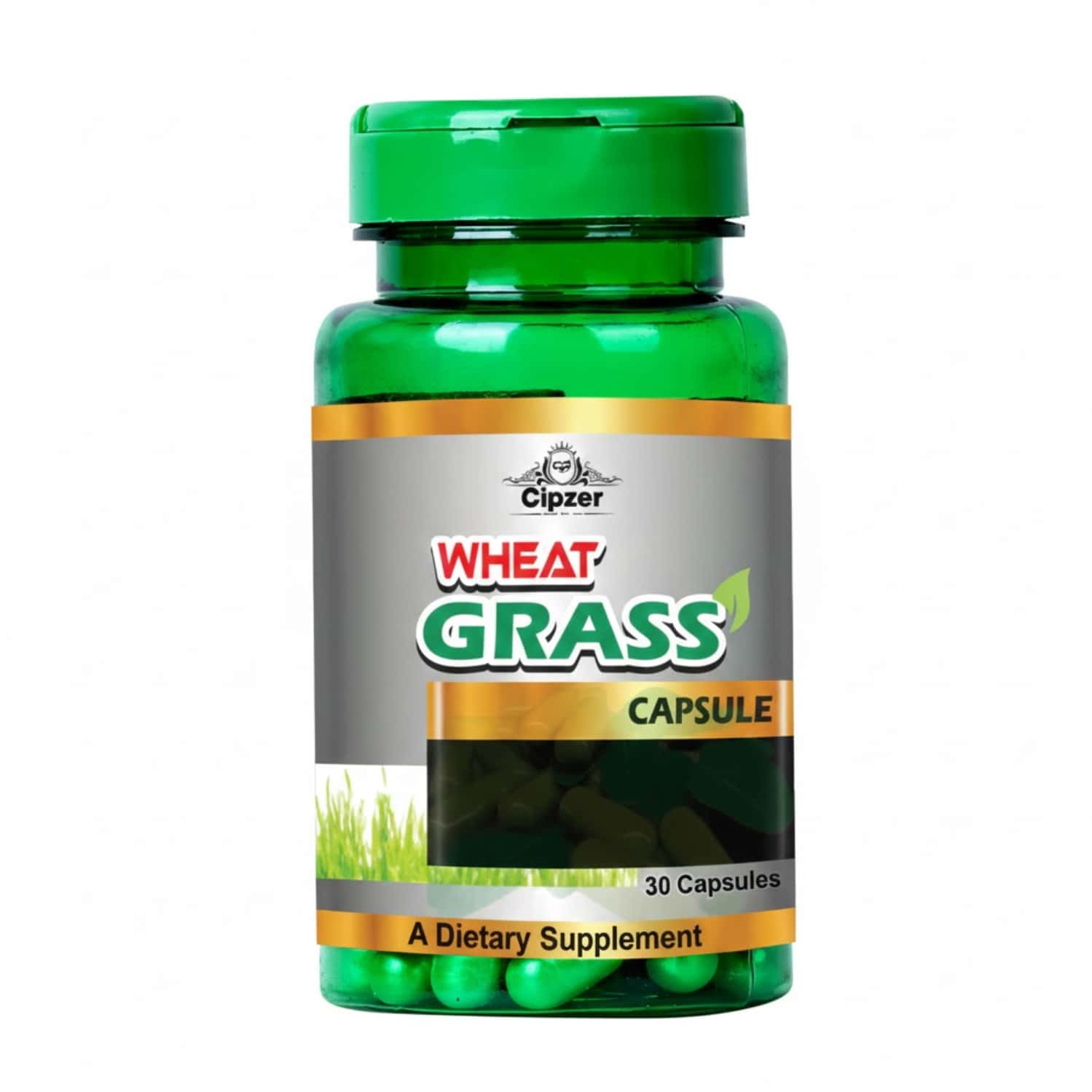 Cipzer Wheatgrass 30 Capsules | Supports Heart Health| Metabolism & Overall Wellness