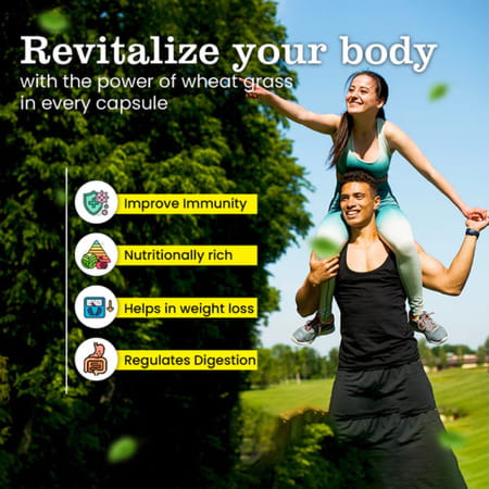 Cipzer Wheatgrass 30 Capsules | Supports Heart Health| Metabolism & Overall Wellness