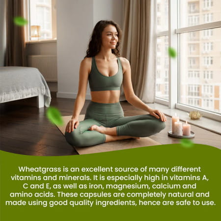 Cipzer Wheatgrass 30 Capsules | Supports Heart Health| Metabolism & Overall Wellness