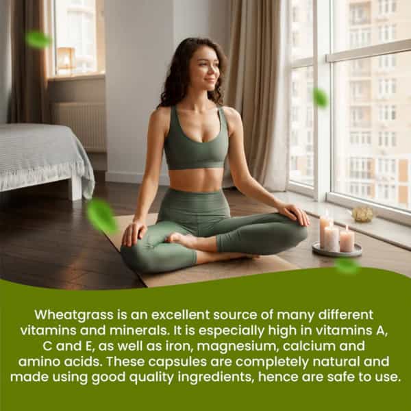 Cipzer Wheatgrass 30 Capsules | Supports Heart Health| Metabolism & Overall Wellness