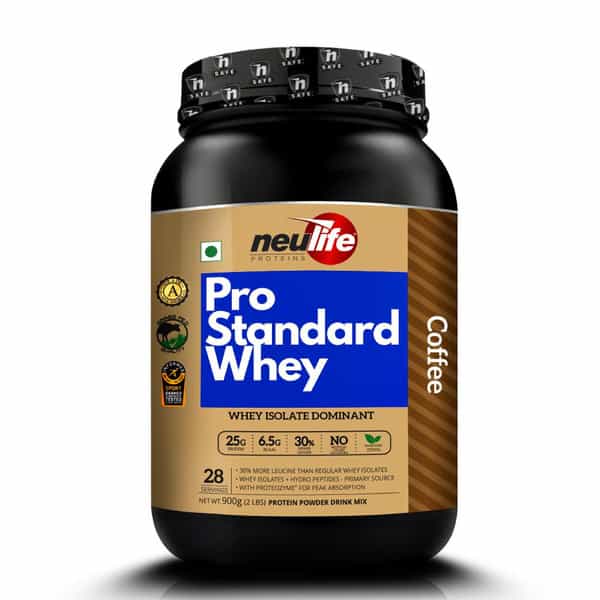 Neulife Pro Standard Advanced Whey Protein Isolate Powder 2Lbs (Coffee)