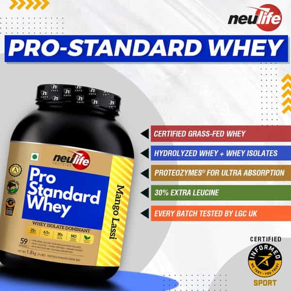 Neulife Pro Standard Advanced Whey Protein Isolate Powder 2Lbs (Coffee)