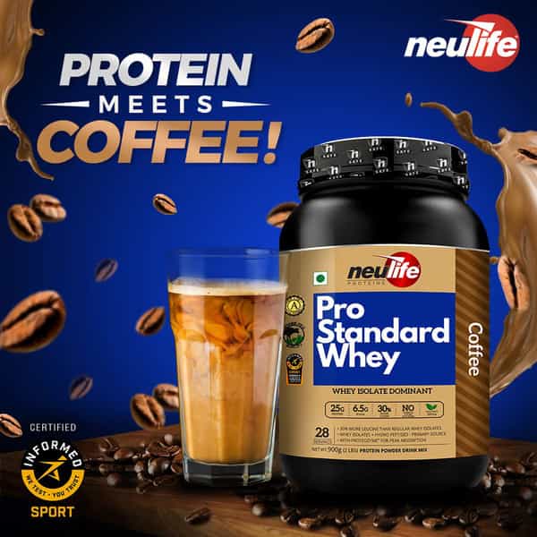 Neulife Pro Standard Advanced Whey Protein Isolate Powder 2Lbs (Coffee)