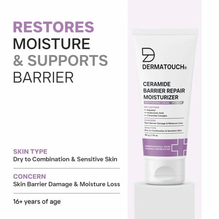 Dermatouch Ceramide Barrier Repair Moisturizer | Deep Hydration & Barrier Support | 50G