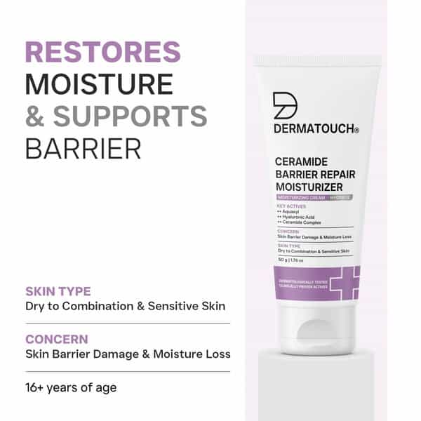 Dermatouch Ceramide Barrier Repair Moisturizer | Deep Hydration & Barrier Support | 50G
