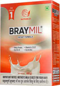 Braymil 1 Infant Formula | Stage - 1 For 0 To 6 Months - 400 Gm (bag In Box)