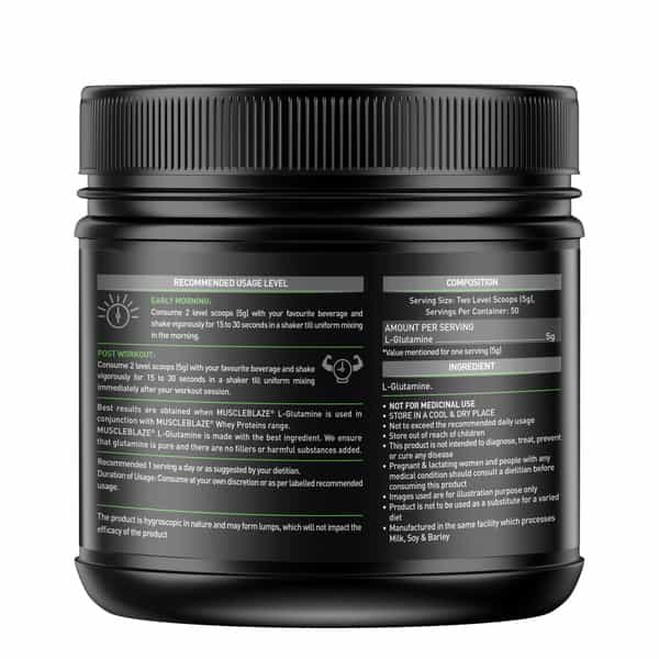 Muscleblaze L-Glutamine Unflavoured 250 Gm
