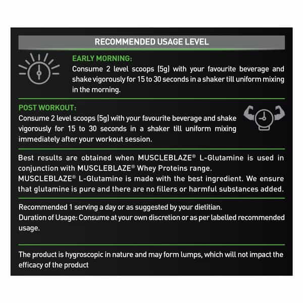 Muscleblaze L-Glutamine Unflavoured 250 Gm