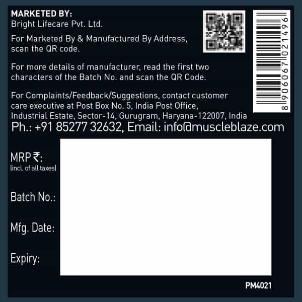 Muscleblaze L-Glutamine Unflavoured 250 Gm