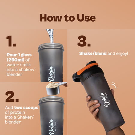 Origin Nutrition 100% Natural Plant Protein Powder 737g Coffee Caramel With 25g Plant Based Protein