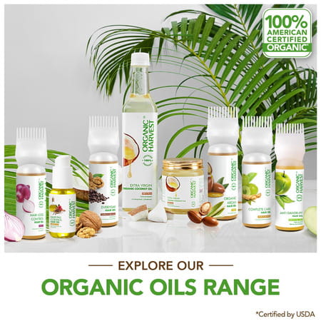 Organic Harvest Cold Pressed Extra Virgin Organic Coconut Oil For All Types Of Hair | Skin | 500ml