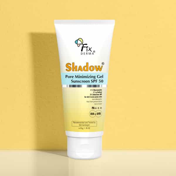 Fixderma Shadow Pore Minimizing Gel Sunscreen Spf 50 Pa+++ Oily & Acne Prone Skin 50 Gm