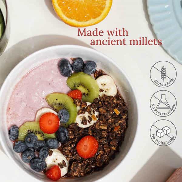 Monsoon Harvest Toasted Millet Muesli Dark Chocolate And Orange Peel 250G Pouch