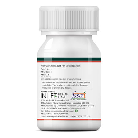 Inlife Coenzyme Q10 Coq10 200mg With Bioperine 8mg Supplement - 60 Veg Caps(2 Pack) (2 X 60 No)