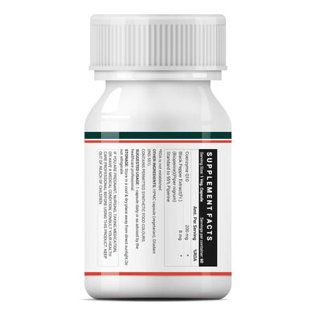 Inlife Coenzyme Q10 Coq10 200mg With Bioperine 8mg Supplement - 60 Veg Caps(2 Pack) (2 X 60 No)