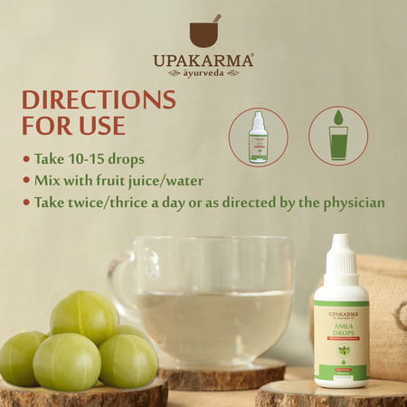 Upakarma Ayurveda Amla Drops An Ayurvedic Herb Drops To Boost Immunity - 30ml