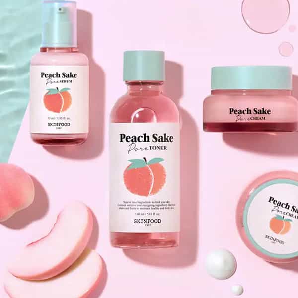 Skinfood Peach Sake Facial Toner - Pore Tightening & Sebum Control Toner For Oily Skin 135Ml
