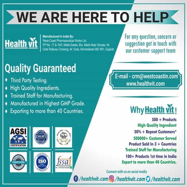 Healthvit Triphala Powder 250 Mg -60 Capsules