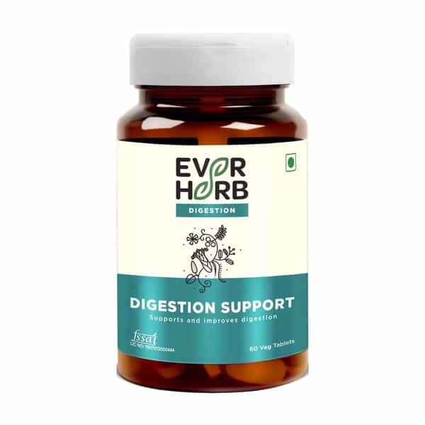 Everherb (By Pharmeasy) Digestion Support - Blend Of 11 Powerful Herbs - Bottle Of 60