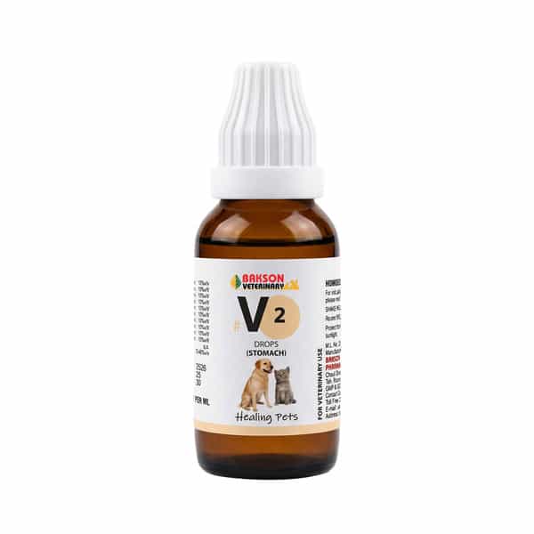 Bakson Veterinary V2 Drops | Stomach | For Veterinary Use | 30 Ml