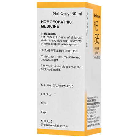 Baksons Homoeopathy B55 Fem Rheuma Drops 30 Ml