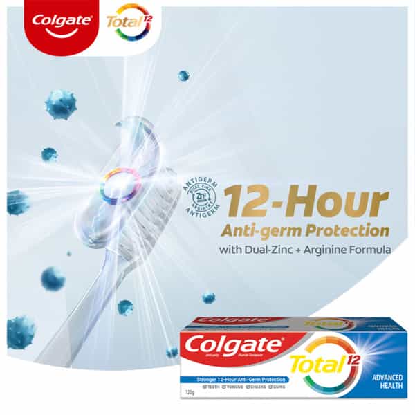Colgate Total Whole Mouth Health Antibacterial Toothpaste 120Gm + 120Gm (Advanced Health)