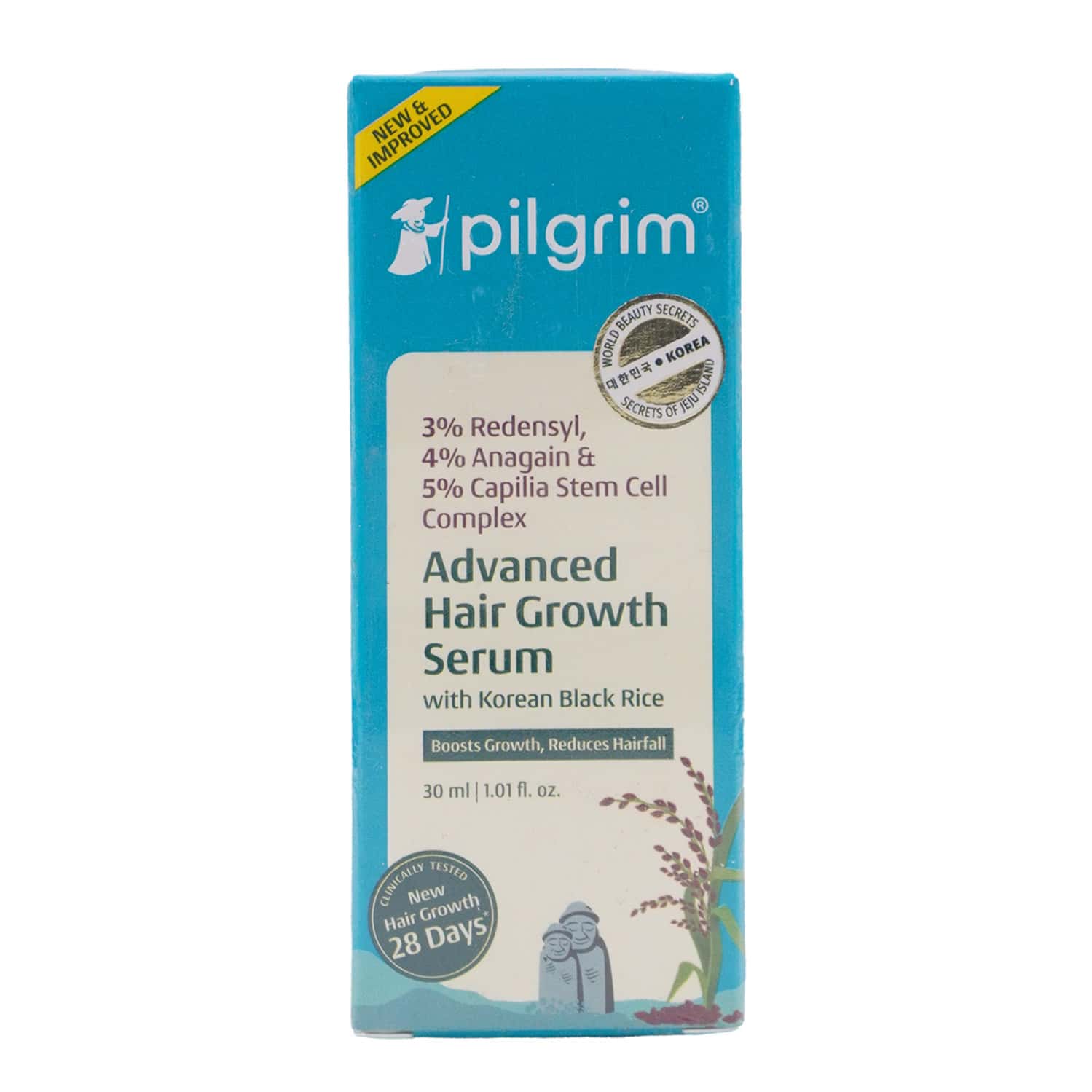 Pilgrim 3% Redensyl & 4% Anagain Advanced Hair Growth Serum For All Hair Types 30 Ml