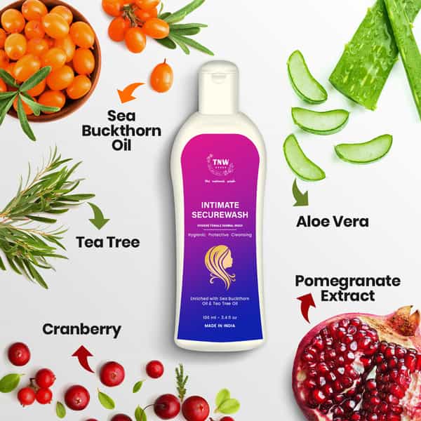 Tnw The Natural Wash Intimate Secure Wash With Tea Tree And Sea Buckthorn Oil - 100 Ml