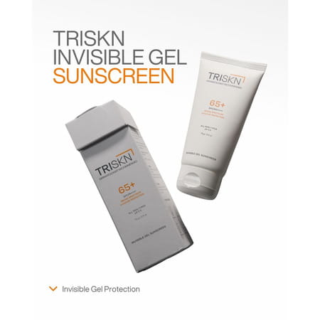 Triskn Invisible Gel Sunscreen | Sunbeat | Spf 65+ |Spf 65+ Pa++++ | 75g