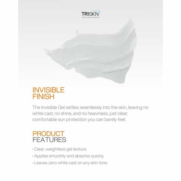 Triskn Invisible Gel Sunscreen | Sunbeat | Spf 65+ |Spf 65+ Pa++++ | 75G