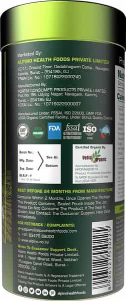 Alpino Certified Organic Tulsi Green Tea 100 G | Rich In Anti-Oxidants | Detox Green Tea