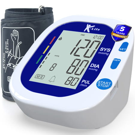 K-Life 104 - Fully Automatic Digital Blood Pressure Checking Machine | Bp Monitor (White)