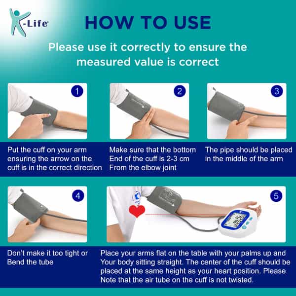 K-Life 104 - Fully Automatic Digital Blood Pressure Checking Machine | Bp Monitor (White)