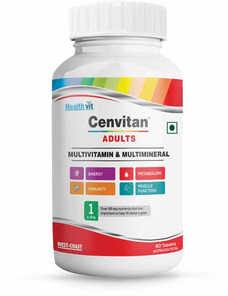 Healthvit Cenvitan Adults Multivitamin & Multimineral 26 Nutrients - 60 Tablets