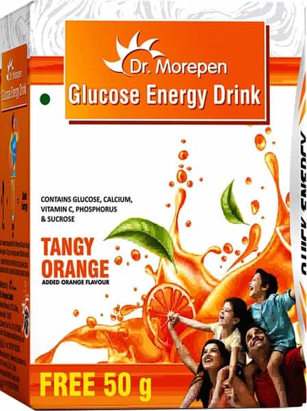 Dr. Morepen Glucose Energy Drink | Quick Energy | Tangy Orange | 125 Gm
