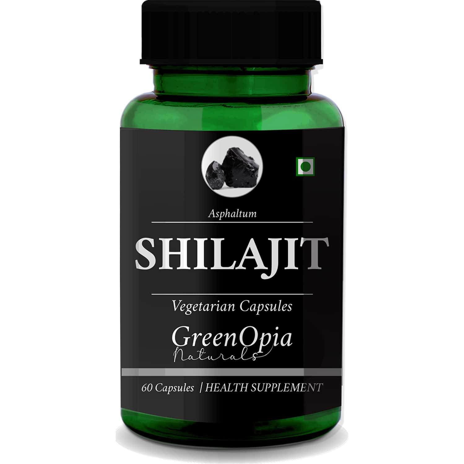 Greenopia Shilajit 60 Vegetarian Capsules
