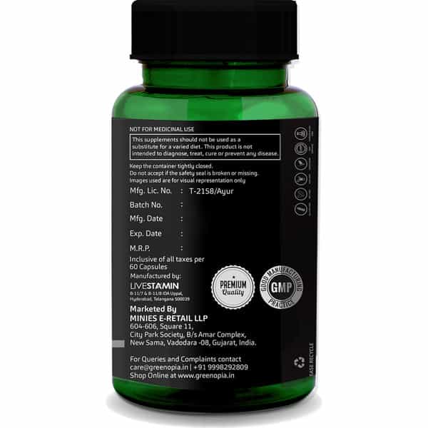 Greenopia Shilajit 60 Vegetarian Capsules