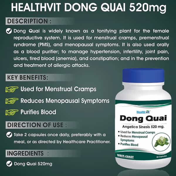 Healthvit Dong Quai 520Mg 60 Capsules