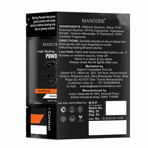Mancode Hair Styling Powder (25Gm)
