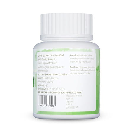 Jeena Sikho Brahmi Mind Wellness | Improves Alertness | Pure & Natural | Memory Booster | 60 Tablet