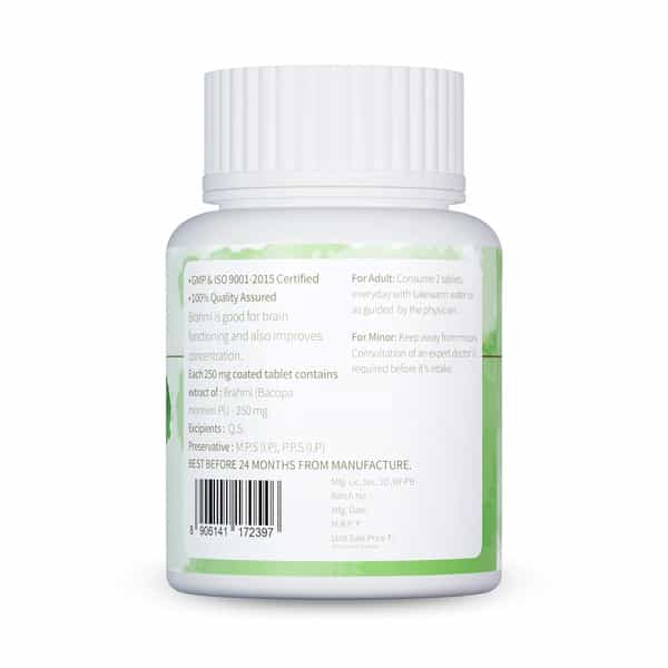 Jeena Sikho Brahmi Mind Wellness | Improves Alertness | Pure & Natural | Memory Booster | 60 Tablet