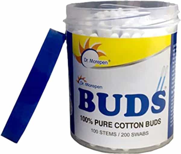 Dr. Morepen Buds 100% Pure Cotton Buds | 100 No's