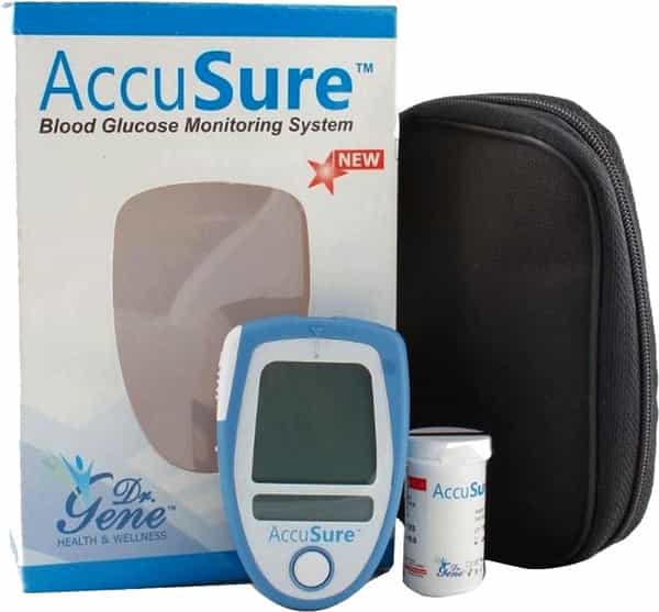 Accusure Blue Blood Glucose Meter Strips - 25 Strips