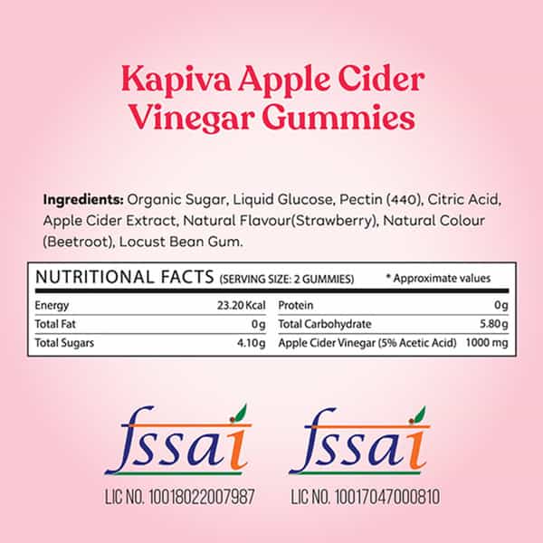 Kapiva Apple Cider Vinegar Gummies 10 Gummies