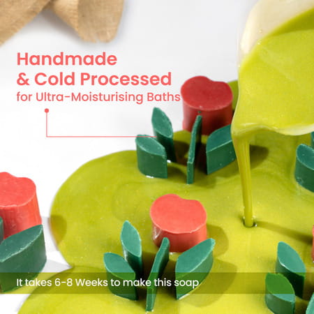 Nat Habit Tomato Basil Tan Removal Soap For Glowing Skin Cold Pressed Bath Soap (125g)