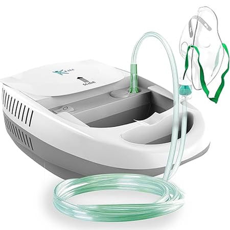 K-Life 108 Steam Respiratory Machine Kit For Baby Adults Kids Asthma Patients Nebulizer (White)