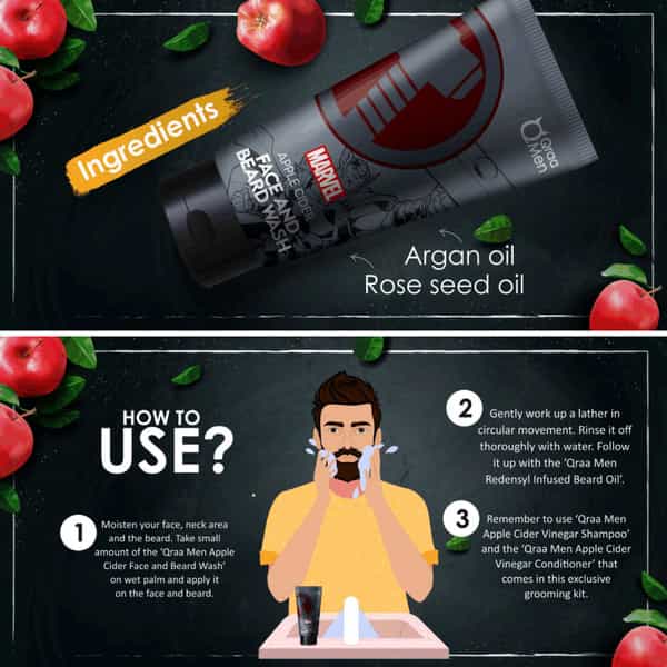 Qraa Men Thor Apple Cider Vinegar Grooming Kit For Men